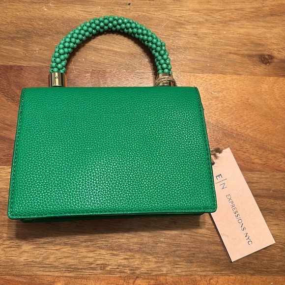 E | N Expressions NYC Green Luxury Vegan Handbag NWT - Picture 2 of 10